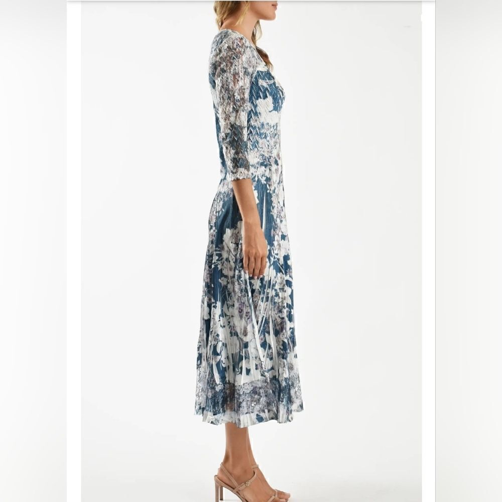 Komarov Blue Floral Midi Dress - Picture 5 of 16